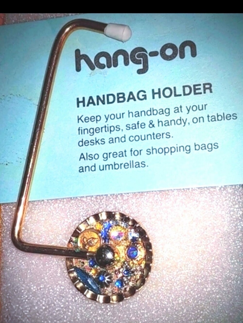 Hang-on 24KGold Plated Vintage Lions Club Handbag Hook